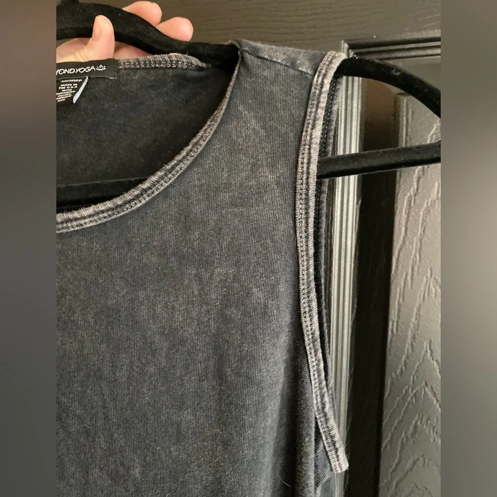 NWT Beyond Yoga Black Acid Wash Effortless Tank Dress-Size XS - Picture 4 of 9